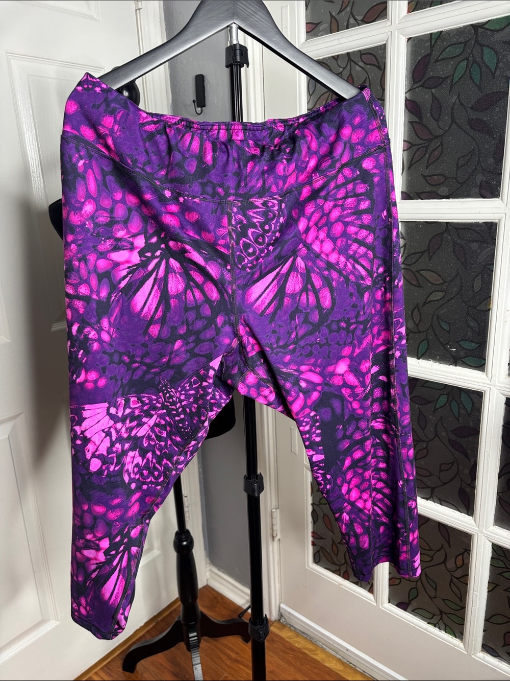 Just My Size Purple & Pink Butterfly-Pattern Leggings